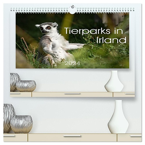 Tierparks in Irland (hochwertiger Premium Wandkalender 2024 DIN A2 quer), Kunstdruck in Hochglanz, Markus Helfferich