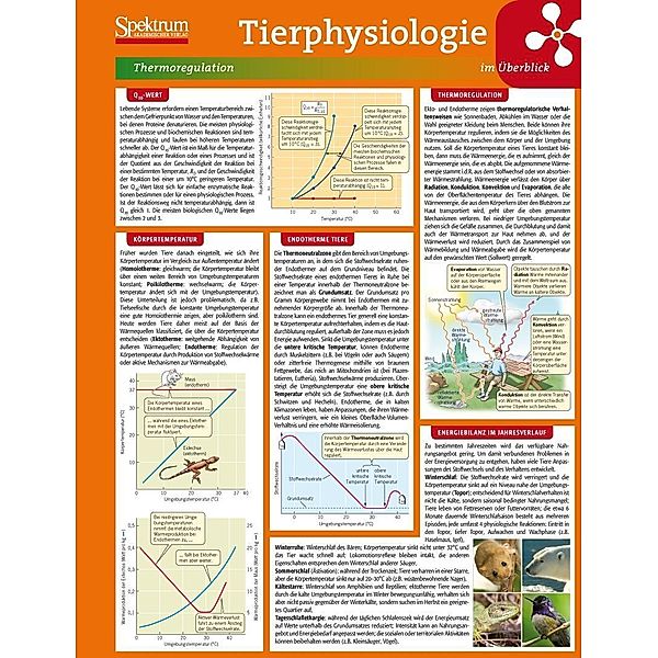 Tierphysiologie im Überblick, Lerntafel, Birgit Jarosch