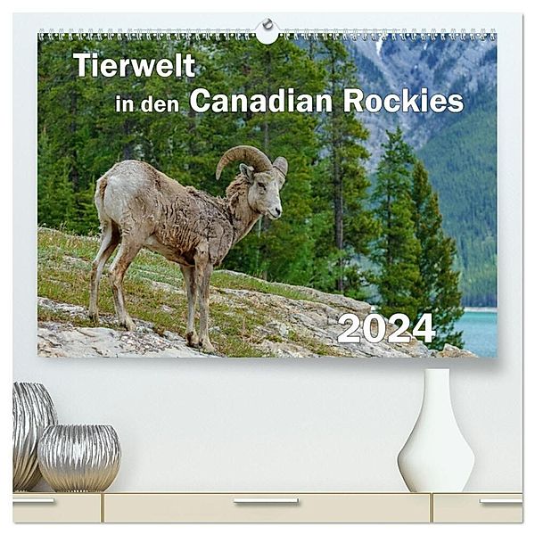Tierwelt in den Canadian Rockies (hochwertiger Premium Wandkalender 2024 DIN A2 quer), Kunstdruck in Hochglanz, Dieter-M. Wilczek