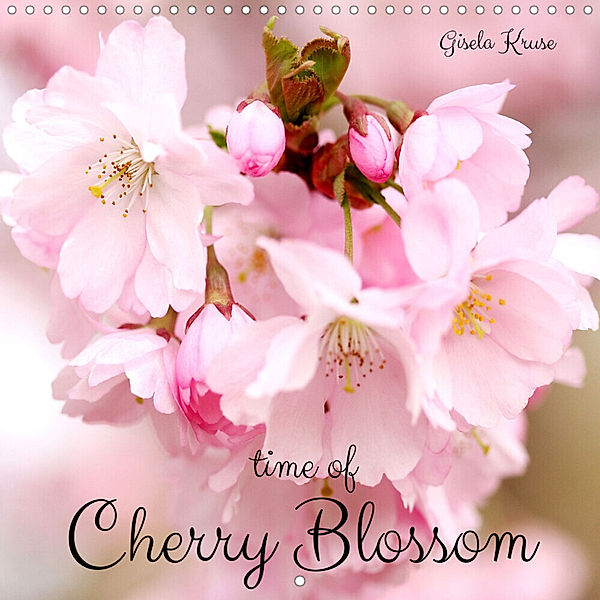 Time of Cherry Blossom (Wall Calendar 2023 300 × 300 mm Square), Gisela Kruse