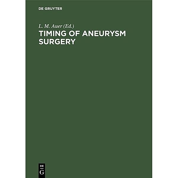 Timing of Aneurysm Surgery