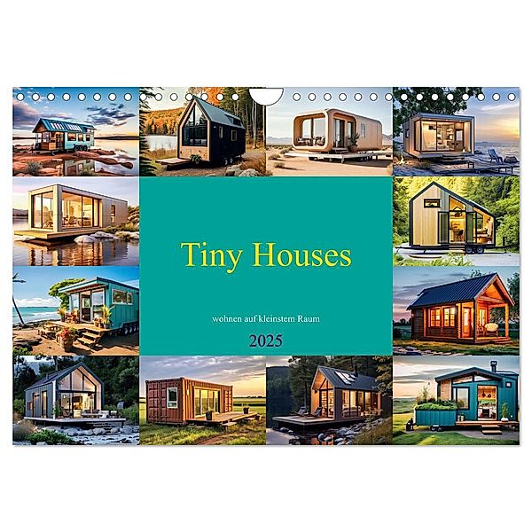 Tiny Houses - wohnen auf kleinstem Raum (Wandkalender 2025 DIN A4 quer), CALVENDO Monatskalender, Calvendo, Susan Michel