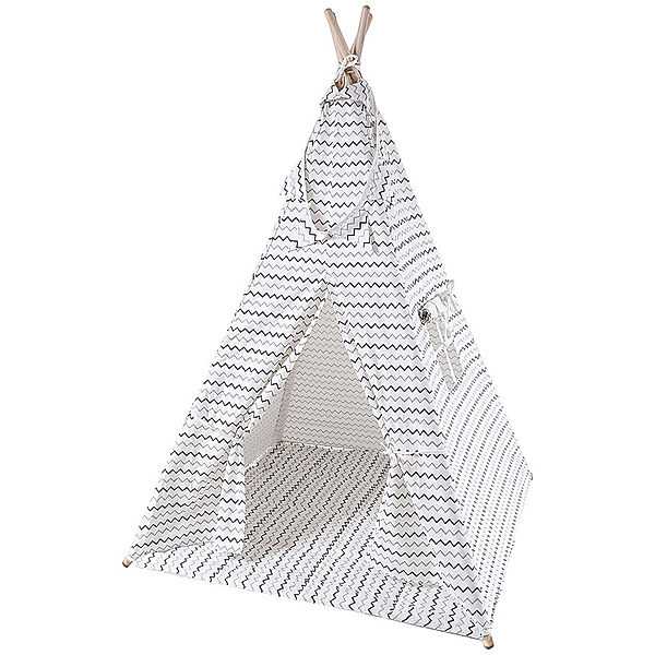 Kindsgut Tipi-Zelt ZICKZACK (112x160) in weiss