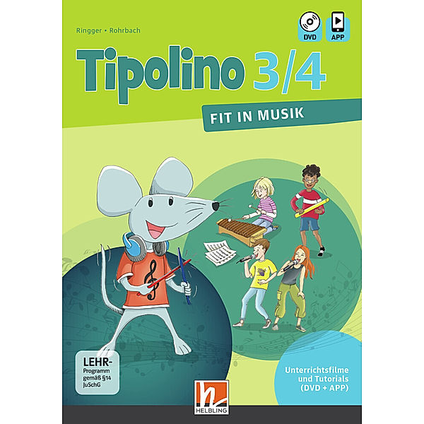 Tipolino - 3/4 - Tipolino 3/4 - Fit in Musik. Unterrichtsfilme und Tutorials. Ausgabe Deutschland,1 DVD-Video, Katrin-Uta Ringger, Stephanie Jakobi-Murer, Kurt Rohrbach