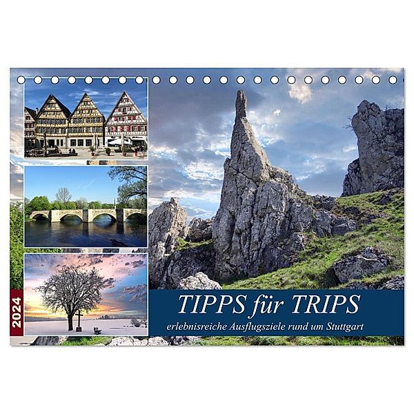Tipps für Trips (Tischkalender 2024 DIN A5 quer), CALVENDO Monatskalender, Klaus-Peter Huschka