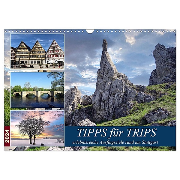 Tipps für Trips (Wandkalender 2024 DIN A3 quer), CALVENDO Monatskalender, Klaus-Peter Huschka