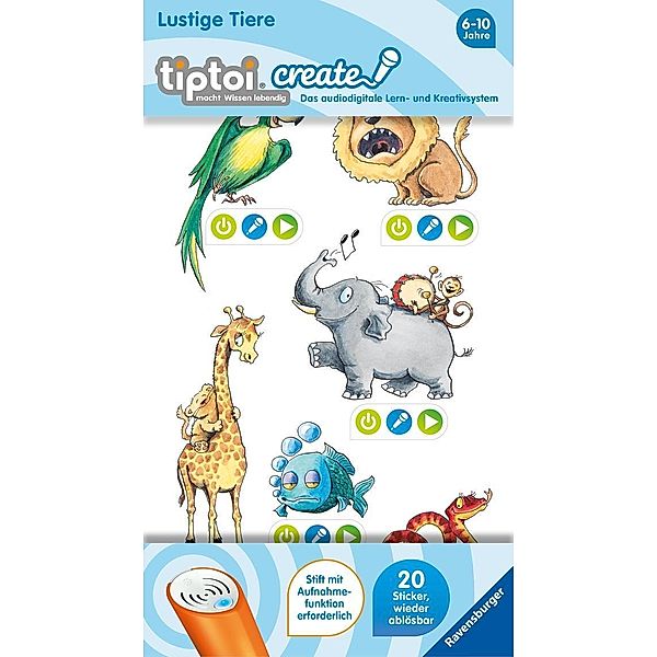 tiptoi® CREATE Sticker Lustige Tiere