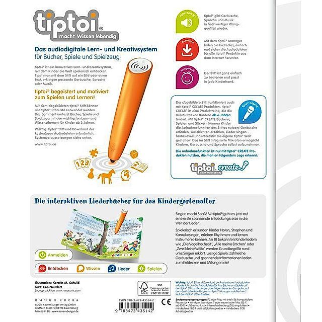 tiptoi® Meine schönsten Kinderlieder . Buch - Weltbild.de