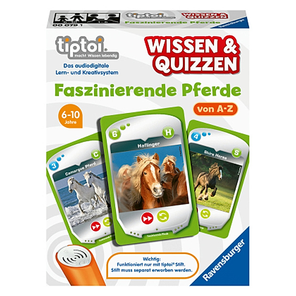 Ravensburger Verlag tiptoi®: Ravensburger tiptoi 00079 Wissen und Quizzen: Faszinierende Pferde, Qui