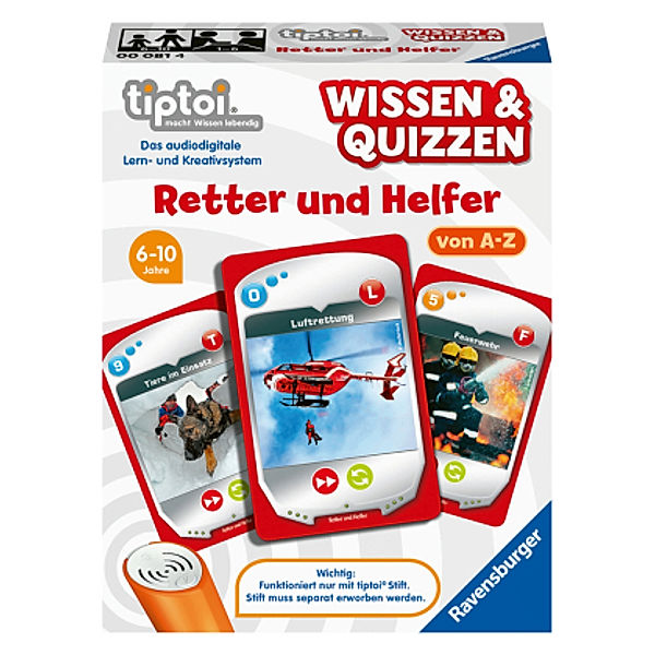 Ravensburger Verlag tiptoi®: Ravensburger tiptoi 00081 Wissen und Quizzen: Retter und Helfer, Quizsp