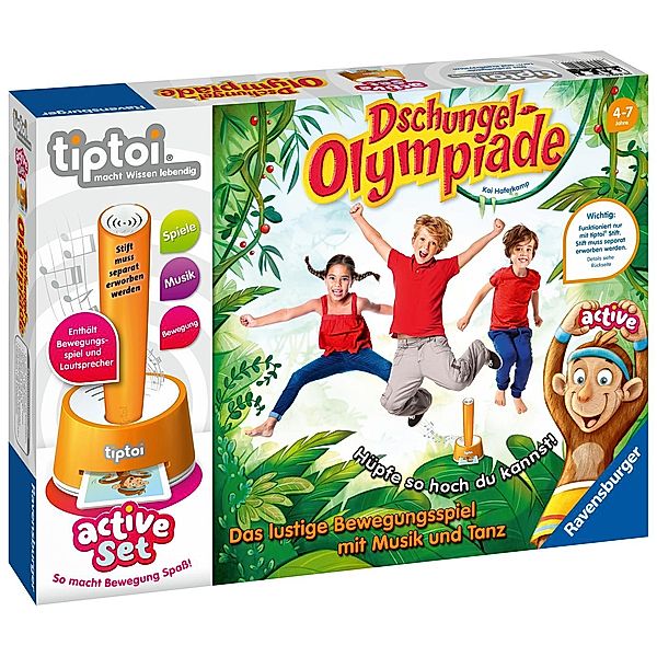 Ravensburger Verlag tiptoi®: Ravensburger tiptoi® Spiel 00849 - ACTIVE Set Dschungel-Olympiade - Bew, Kai Haferkamp