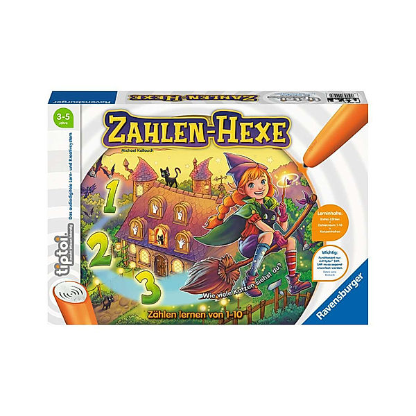 Ravensburger Verlag tiptoi-Spiel ZAHLEN-HEXE - Zählen lernen von 1-10, Michael Kallauch
