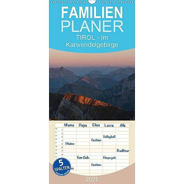 TIROL - Im Karwendelgebirge zur Blauen Stunde - Familienplaner hoch (Wandkalender 2021 , 21 cm x 45 cm, hoch), Günter Zöhrer