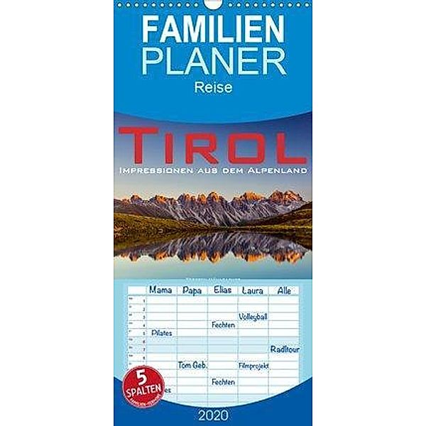 Tirol - Impressionen aus dem Alpenland - Familienplaner hoch (Wandkalender 2020 , 21 cm x 45 cm, hoch), Torsten Mühlbacher