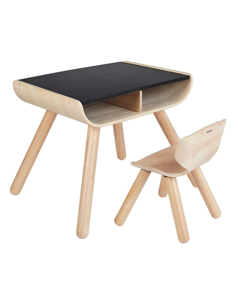 Tisch mit Stuhl aus Holz in schwarz 52 x 49 kaufen