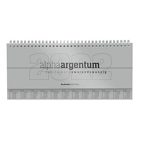 Tisch-Querkalender alpha argentum 2022