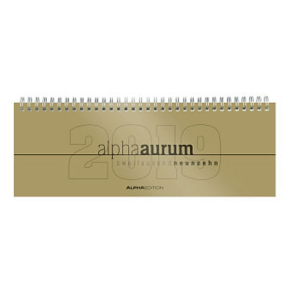 Tisch-Querkalender alpha aurum 2019
