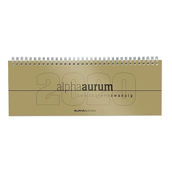 Tisch-Querkalender alpha aurum 2020, ALPHA EDITION