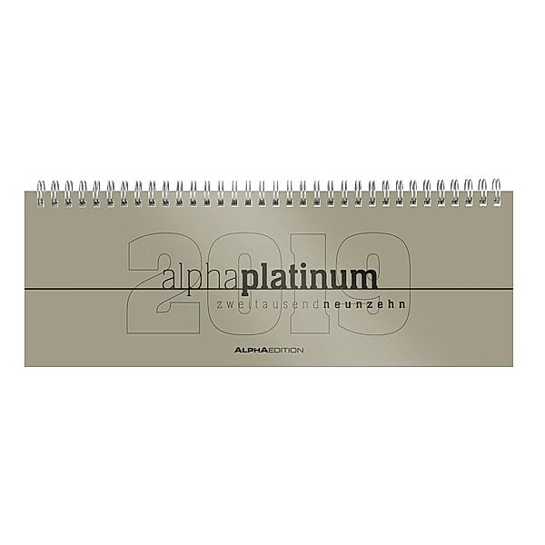 Tisch-Querkalender alpha platinum 2019