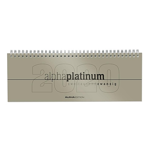 Tisch-Querkalender alpha platinum 2020, ALPHA EDITION