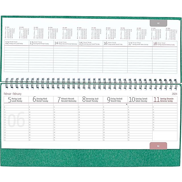 Tisch-Querkalender Nature Line Pine 2024 - Tisch-Kalender - Büro-Kalender  quer 29,7x13,5 cm - 1 Woche 2 Seiten - Umwelt-Kalender - mit Hardcover -  Kalender bestellen