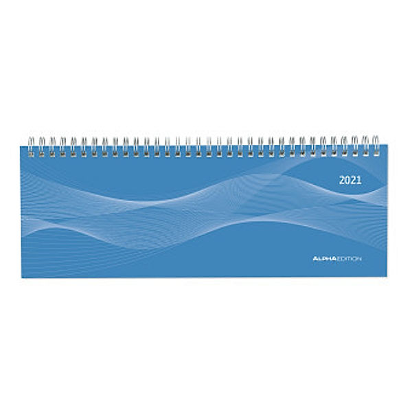 Tisch-Querkalender PP-Cover blau 2021