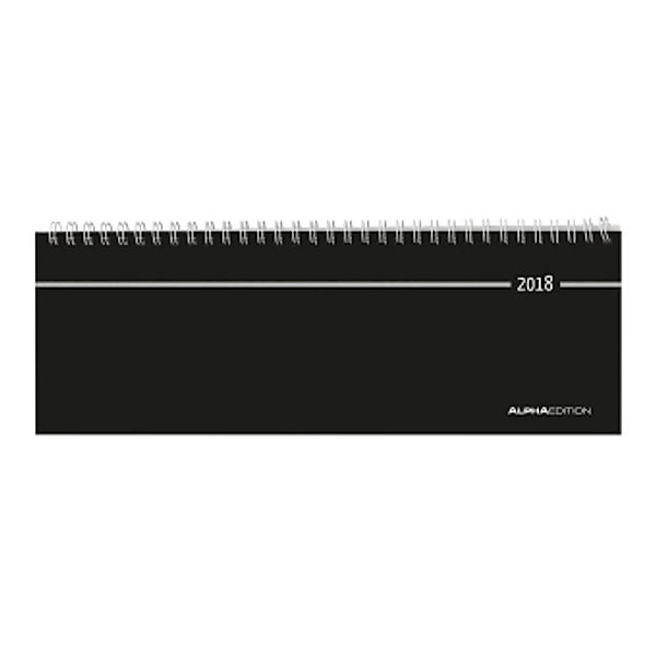 Tisch-Querkalender schwarz 2018