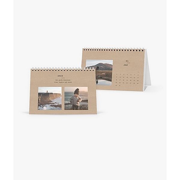 Tischkalender 2022 gestalten mit eigenen Fotos (A5 Quer) im Design clean crafty