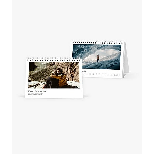 Tischkalender 2023 gestalten mit eigenen Fotos (A5 Quer) im Design Poster Style