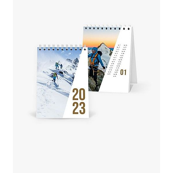 Tischkalender 2023 gestalten mit eigenen Fotos A6 hoch im Design Action