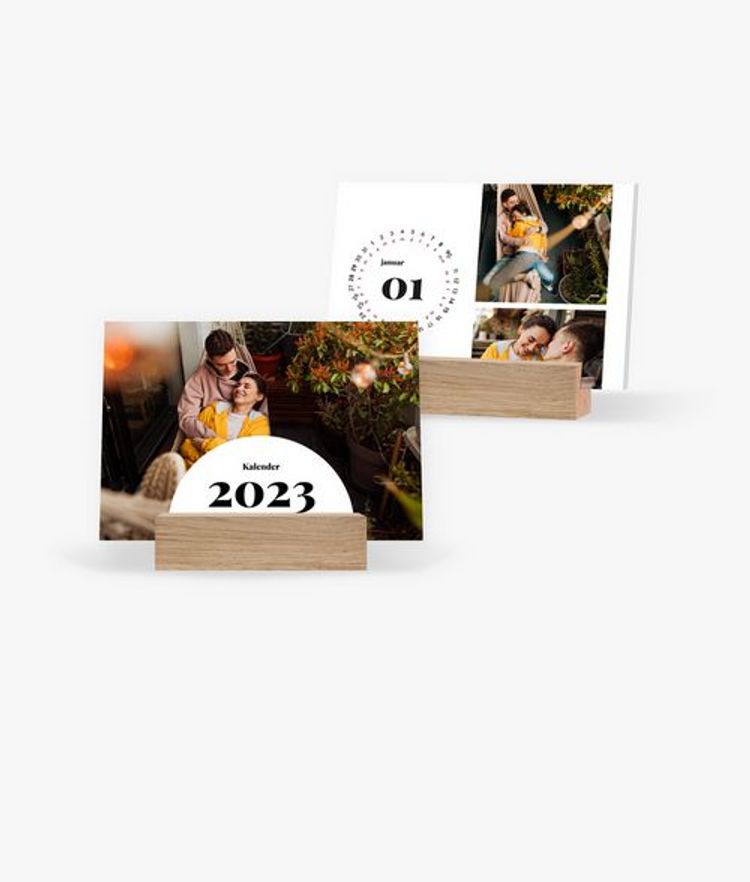 Tischkalender 2023 gestalten mit eigenen Fotos A6 Quer im Design Zeit zu  zweit - Kalender bestellen