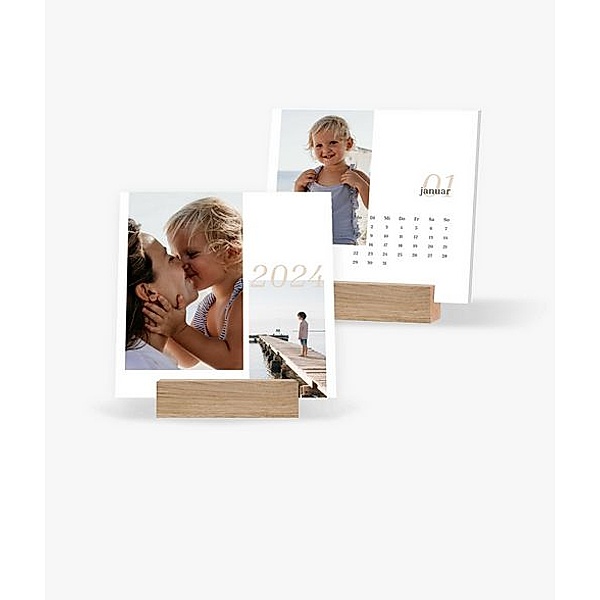 Tischkalender 2024 gestalten mit eigenen Fotos (14,5 x 14,5 cm) im Design Beach Time