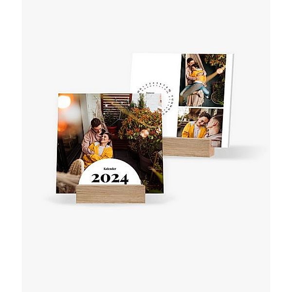 Tischkalender 2024 gestalten mit eigenen Fotos (14,5 x 14,5 cm) im Design Zeit zu zweit