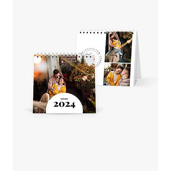 Tischkalender 2024 gestalten mit eigenen Fotos (14,5 x 14,5 cm) im Design Zeit zu zweit