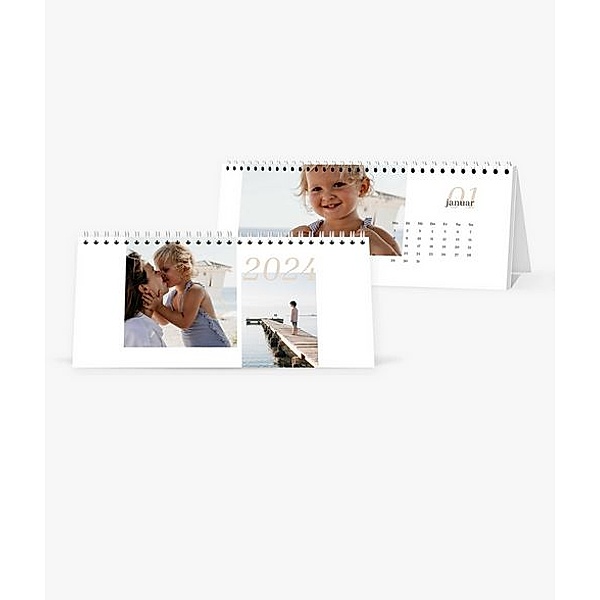 Tischkalender 2024 gestalten mit eigenen Fotos (26,5 x 12,0 cm) im Design Beach Time