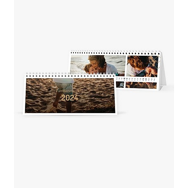 Tischkalender 2024 gestalten mit eigenen Fotos (26,5 x 12,0 cm) im Design Memories