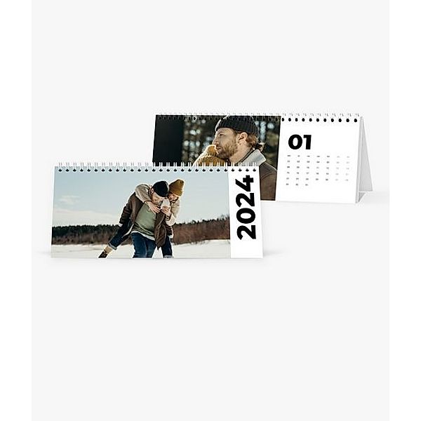 Tischkalender 2024 gestalten mit eigenen Fotos (26,5 x 12,0 cm) im Design Road Trip