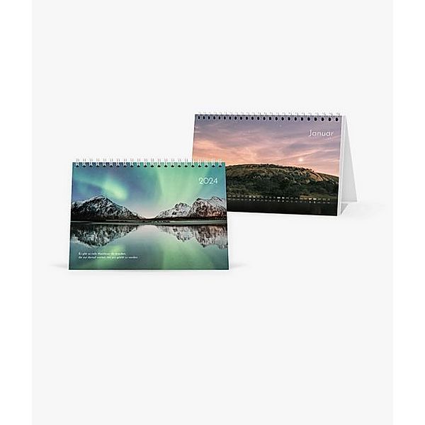 Tischkalender 2024 gestalten mit eigenen Fotos (A5 quer) im Design Landscapes