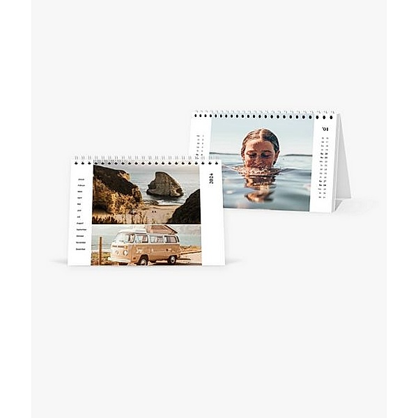 Tischkalender 2024 gestalten mit eigenen Fotos (A5 quer) im Design Outdoor