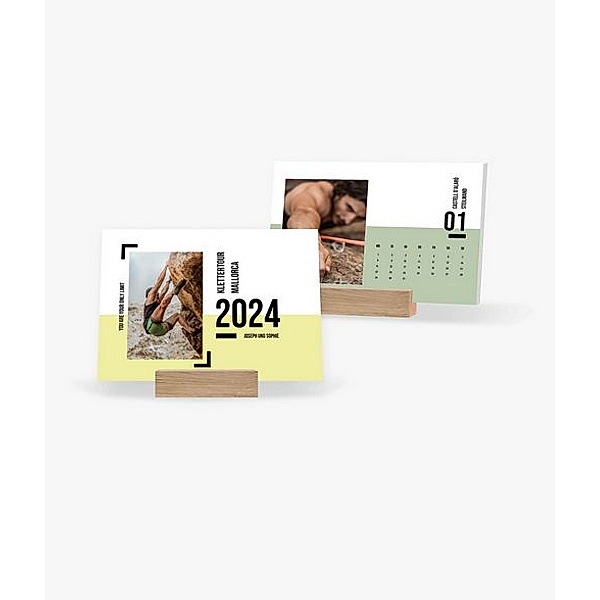 Tischkalender 2024 gestalten mit eigenen Fotos (A5 quer) im Design Bold