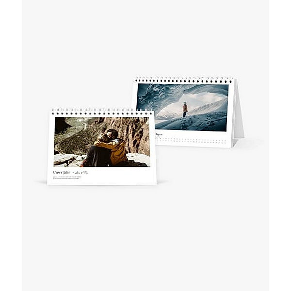 Tischkalender 2024 gestalten mit eigenen Fotos (A5 quer) im Design Poster Style
