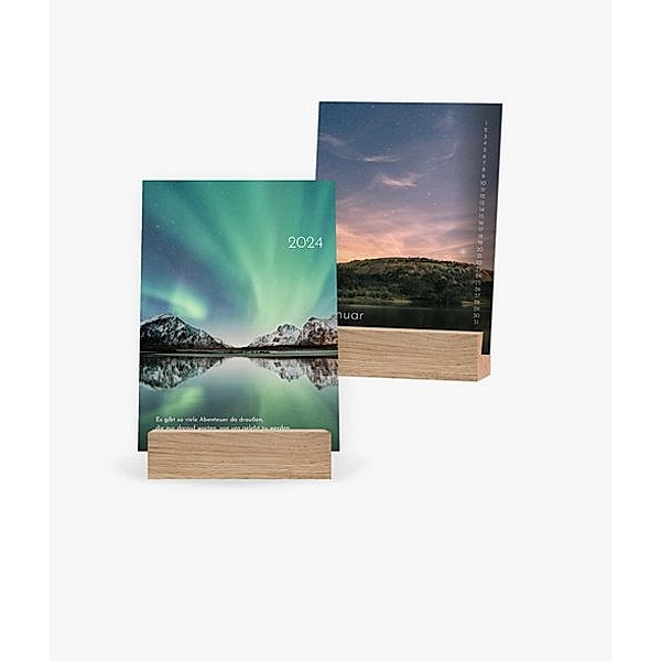Tischkalender 2024 gestalten mit eigenen Fotos (A6 hoch) im Design Landscapes