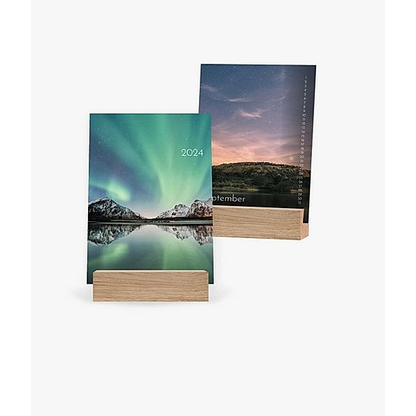 Tischkalender 2024 gestalten mit eigenen Fotos (A6 hoch) im Design Landscapes