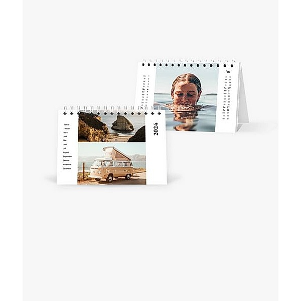 Tischkalender 2024 gestalten mit eigenen Fotos (A6 quer) im Design Outdoor