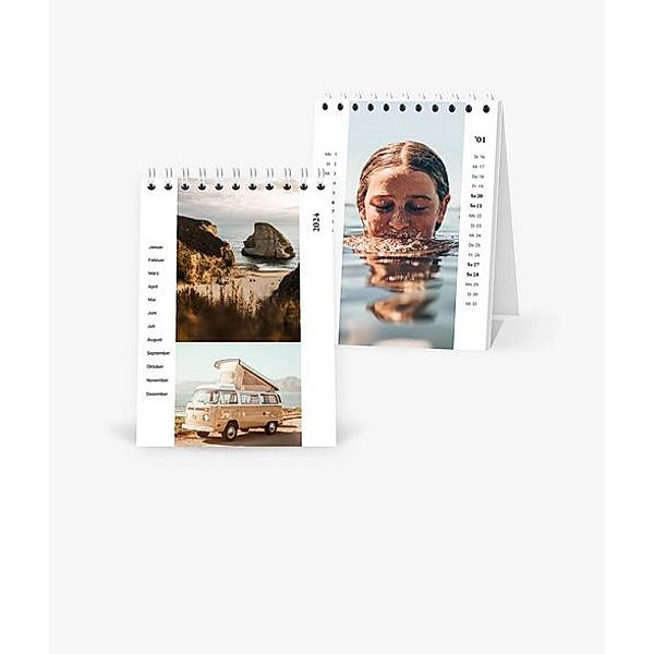 Tischkalender 2024 gestalten mit eigenen Fotos (A6 hoch) im Design Outdoor
