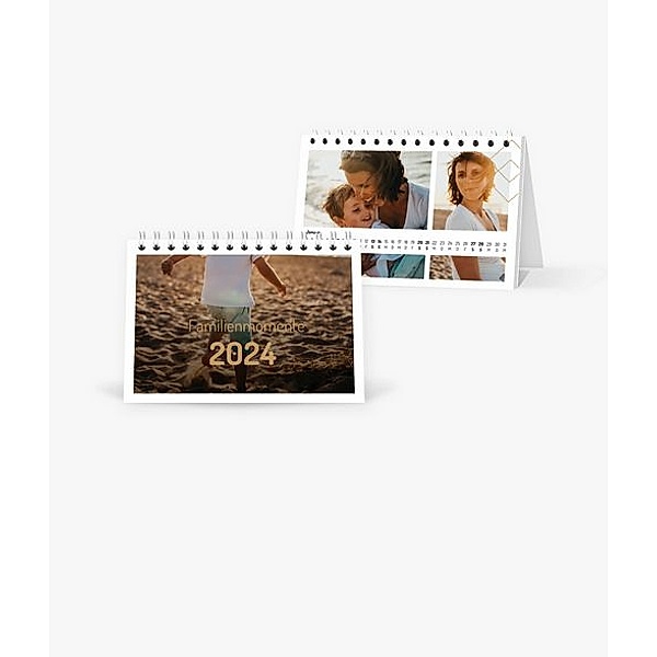 Tischkalender 2024 gestalten mit eigenen Fotos (A6 quer) im Design Memories
