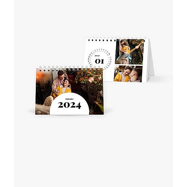 Tischkalender 2024 gestalten mit eigenen Fotos (A6 quer) im Design Zeit zu zweit