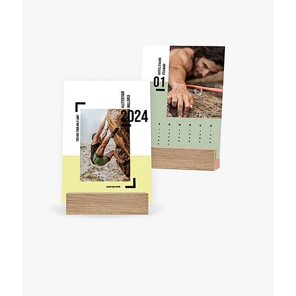 Tischkalender 2024 gestalten mit eigenen Fotos (A6 hoch) im Design Bold