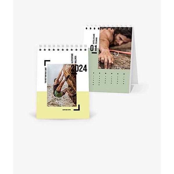 Tischkalender 2024 gestalten mit eigenen Fotos (A6 hoch) im Design Bold