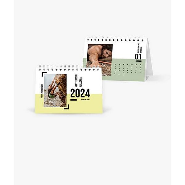 Tischkalender 2024 gestalten mit eigenen Fotos (A6 quer) im Design Bold